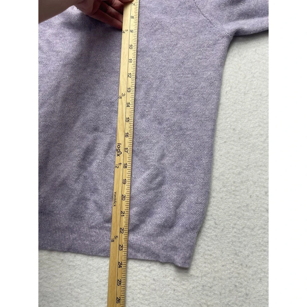 Peter‎ Millar Crown Cashmere Linen Quarter Zip Sweater Mens L Purple Luxury Knit
